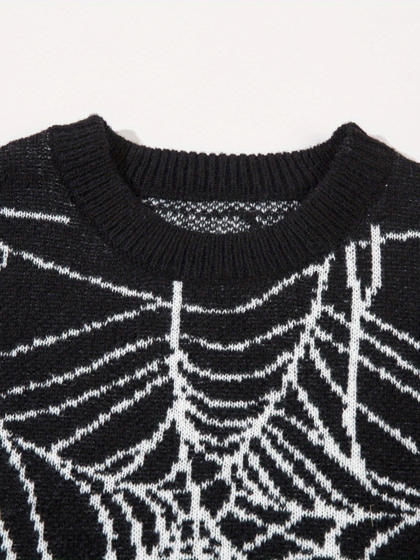 Spider Web Pattern Knitted Sweater