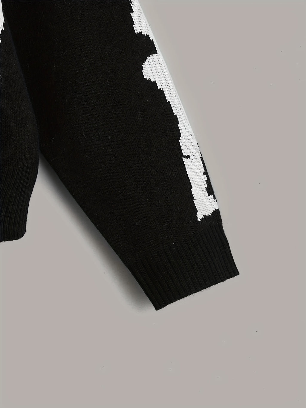 Skeleton Print Knit Cardigan