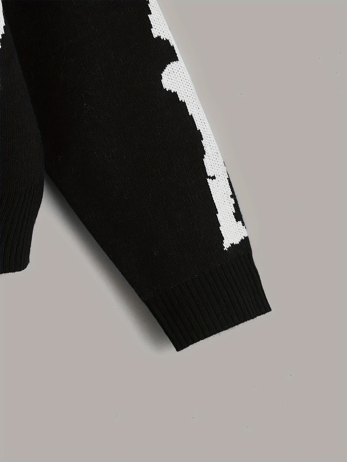 Skeleton Print Knit Cardigan