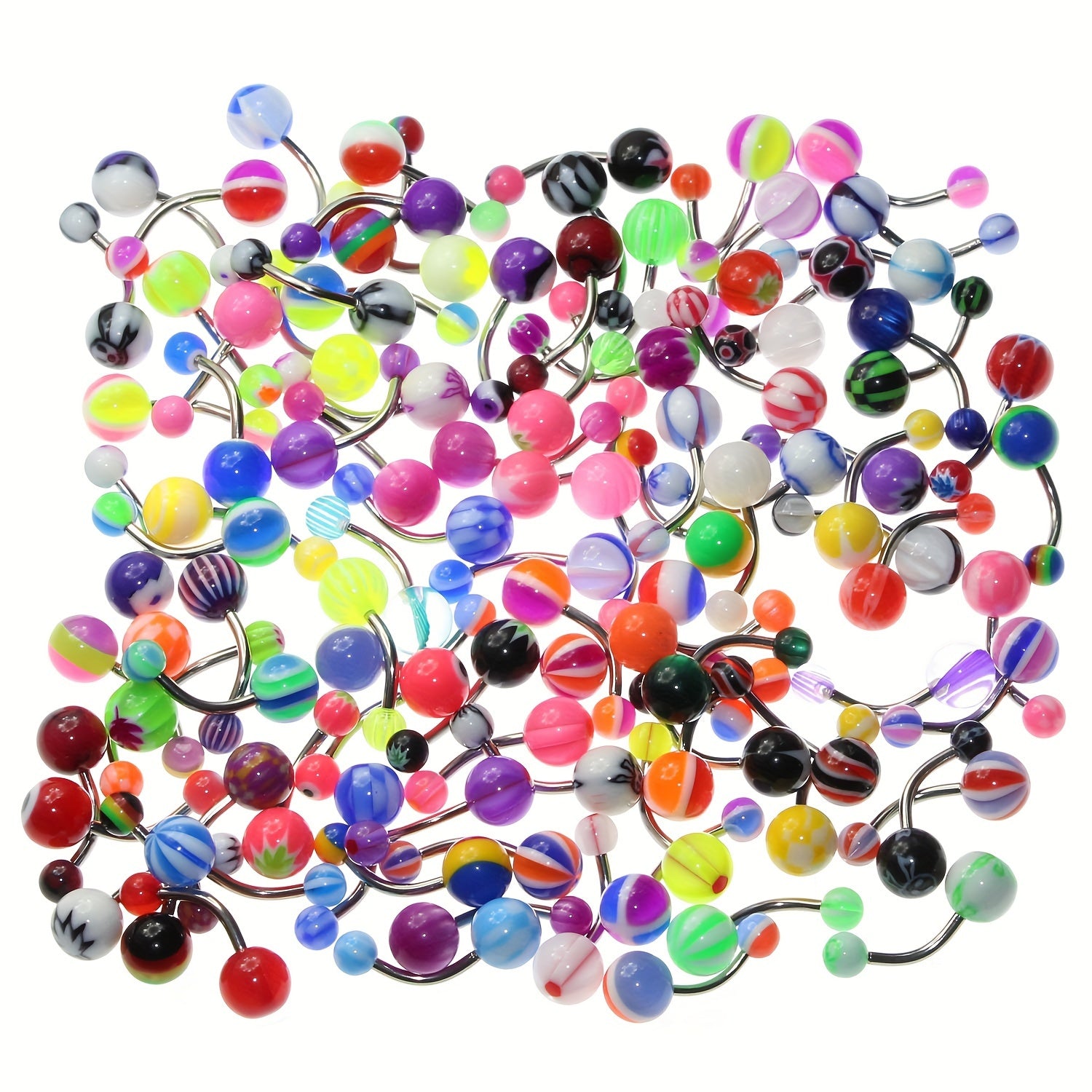 10pcs/30pcs/50pcs/100pcs Stainless Steel Belly Button Rings