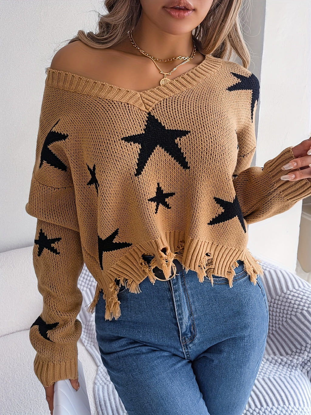 Stary Distressed Sweater