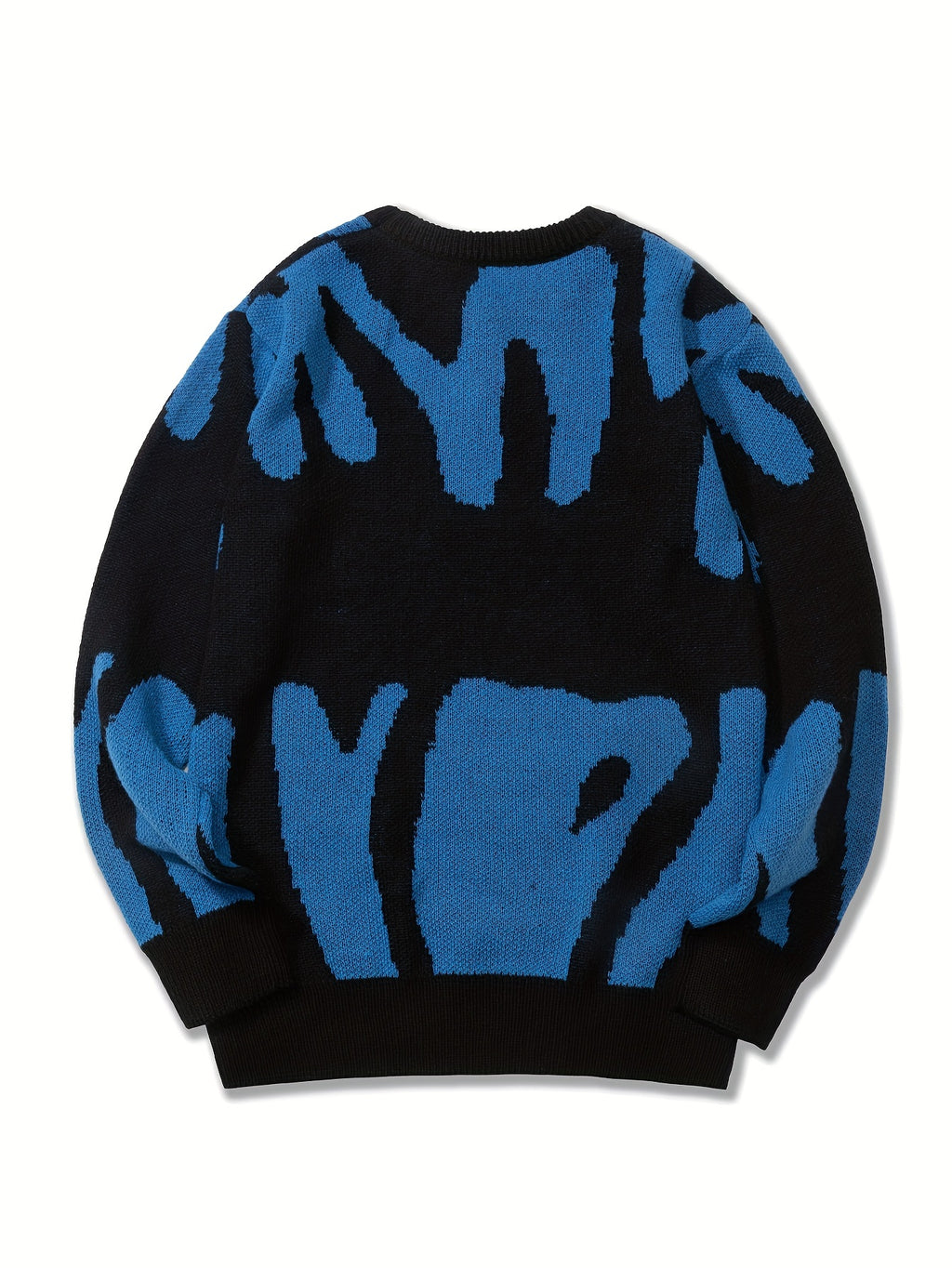 Knitted Letter Print Sweater