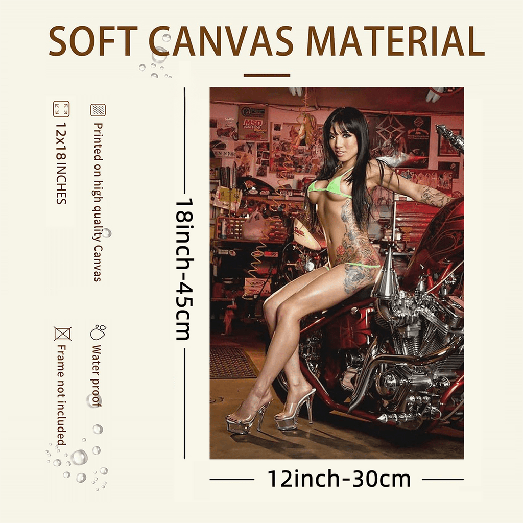 1pc Frameless Biker Queen Spice Canvas Poster
