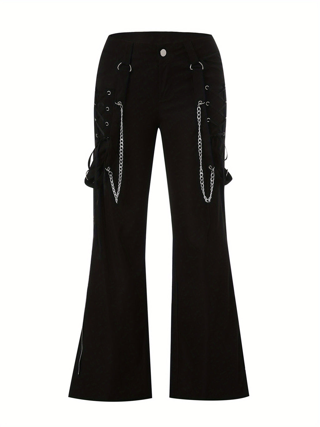 Tied UP Low-Waist Wide-leg Trousers