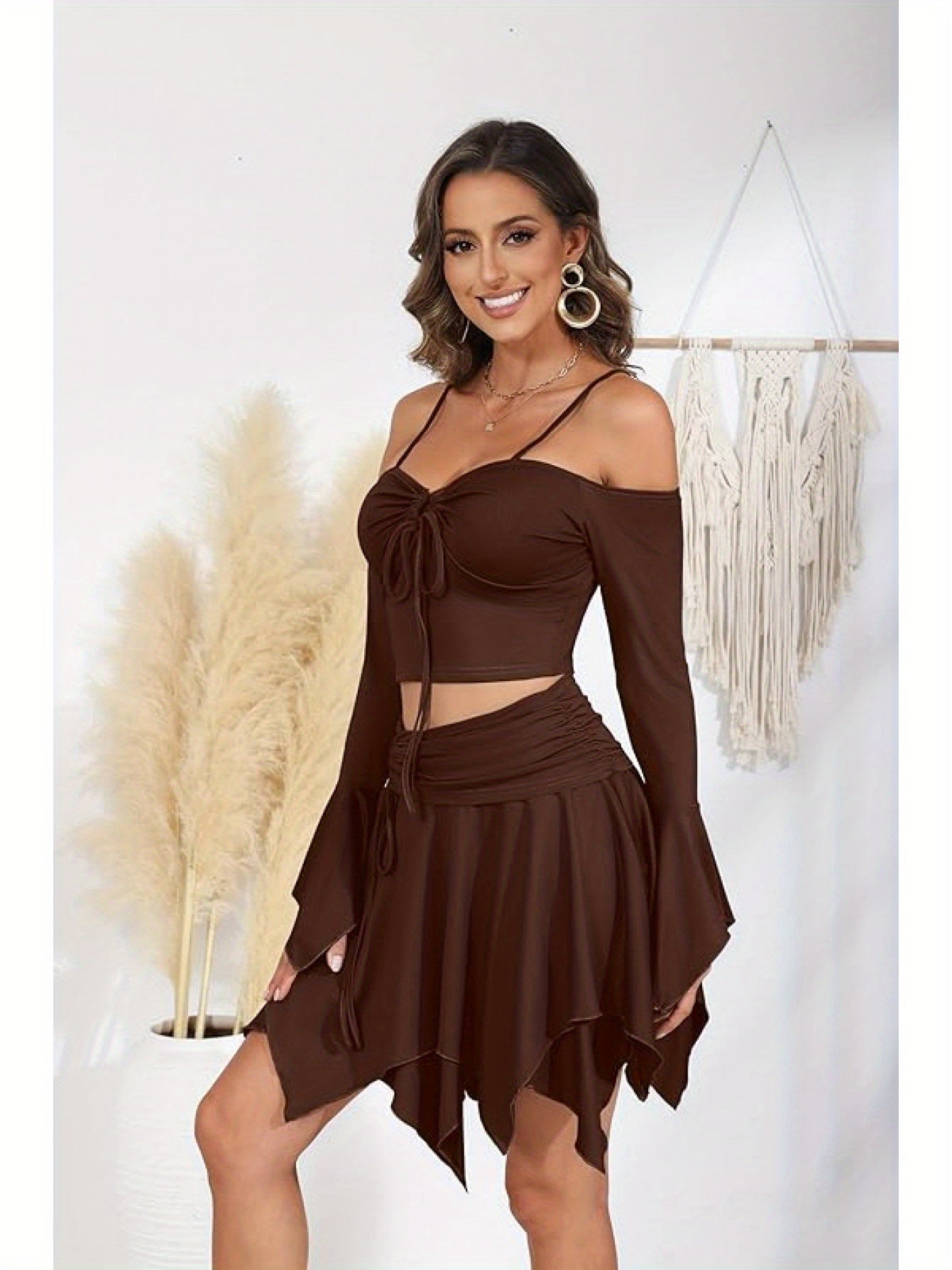 2pc Fairy Off-Shoulder Ruffled Outfit Set
