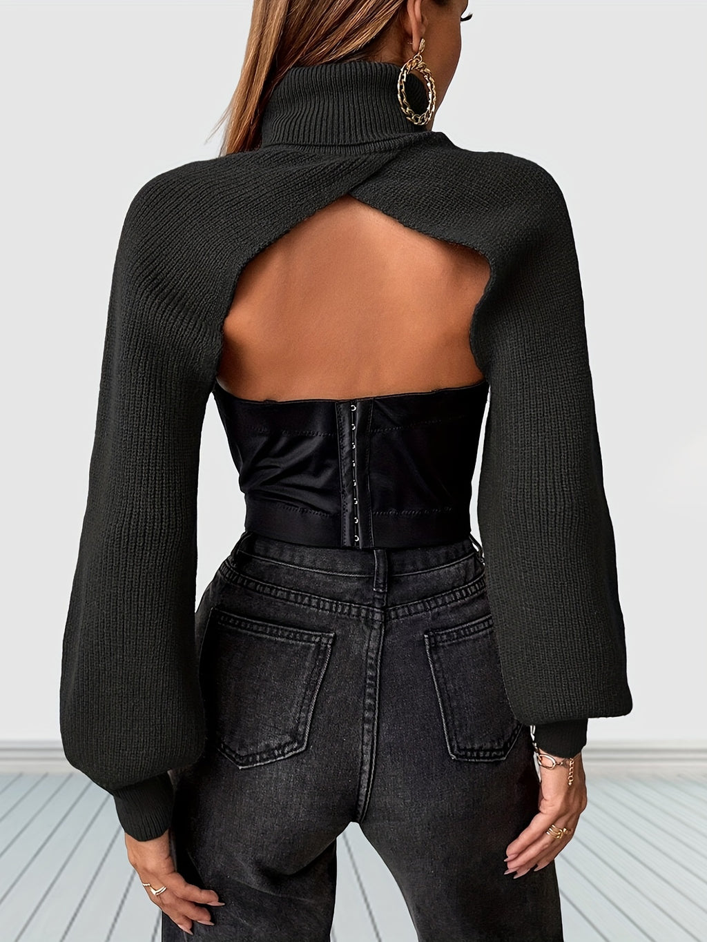 Turtle Neck Crop Sweater