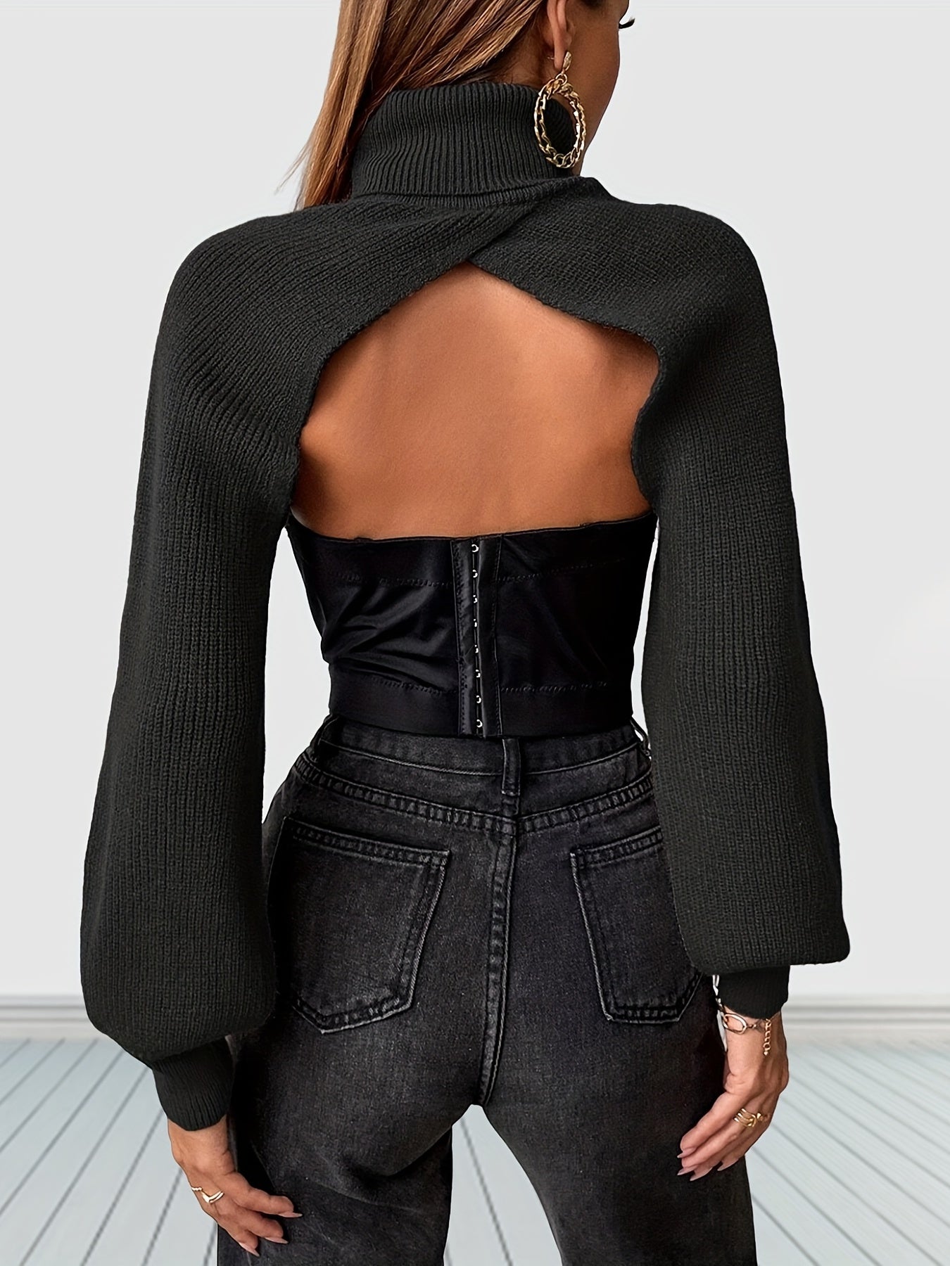 Turtle Neck Crop Sweater