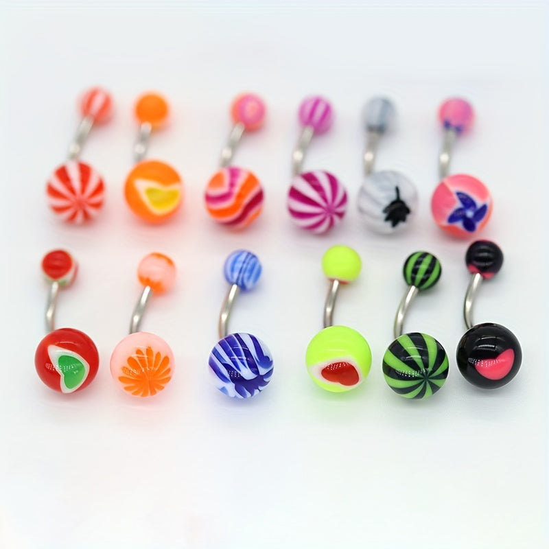 10pcs/30pcs/50pcs/100pcs Stainless Steel Belly Button Rings
