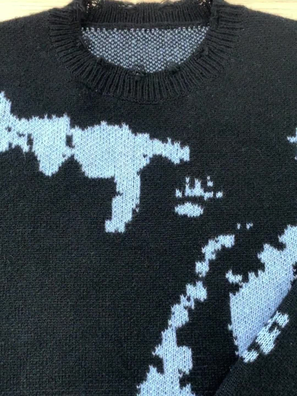 Abstract Pattern Knit Sweater