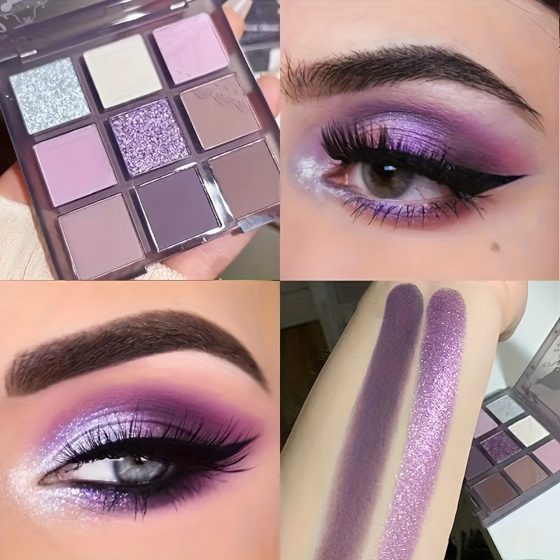 9-Color Purple Glamour Eyeshadow Palette