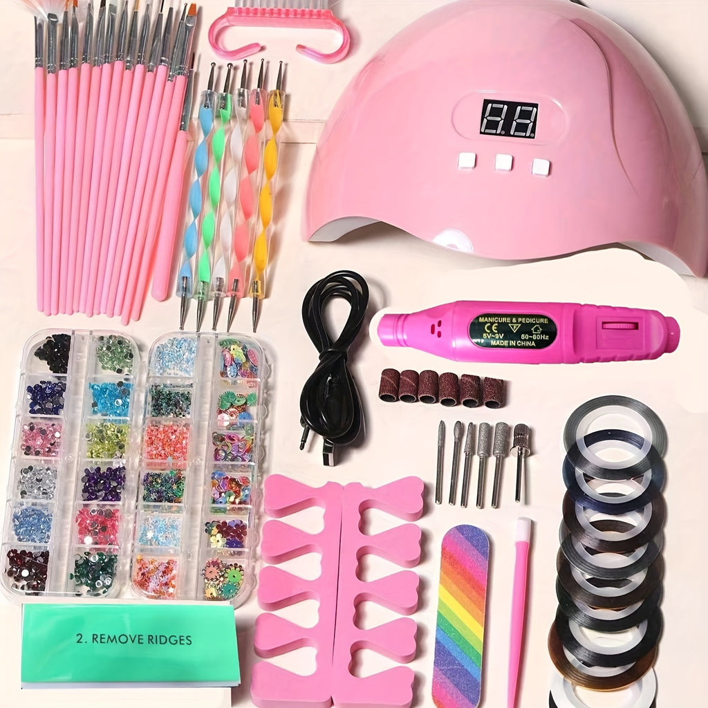 15-in-1 Stainless Steel Nail Art Tool Set