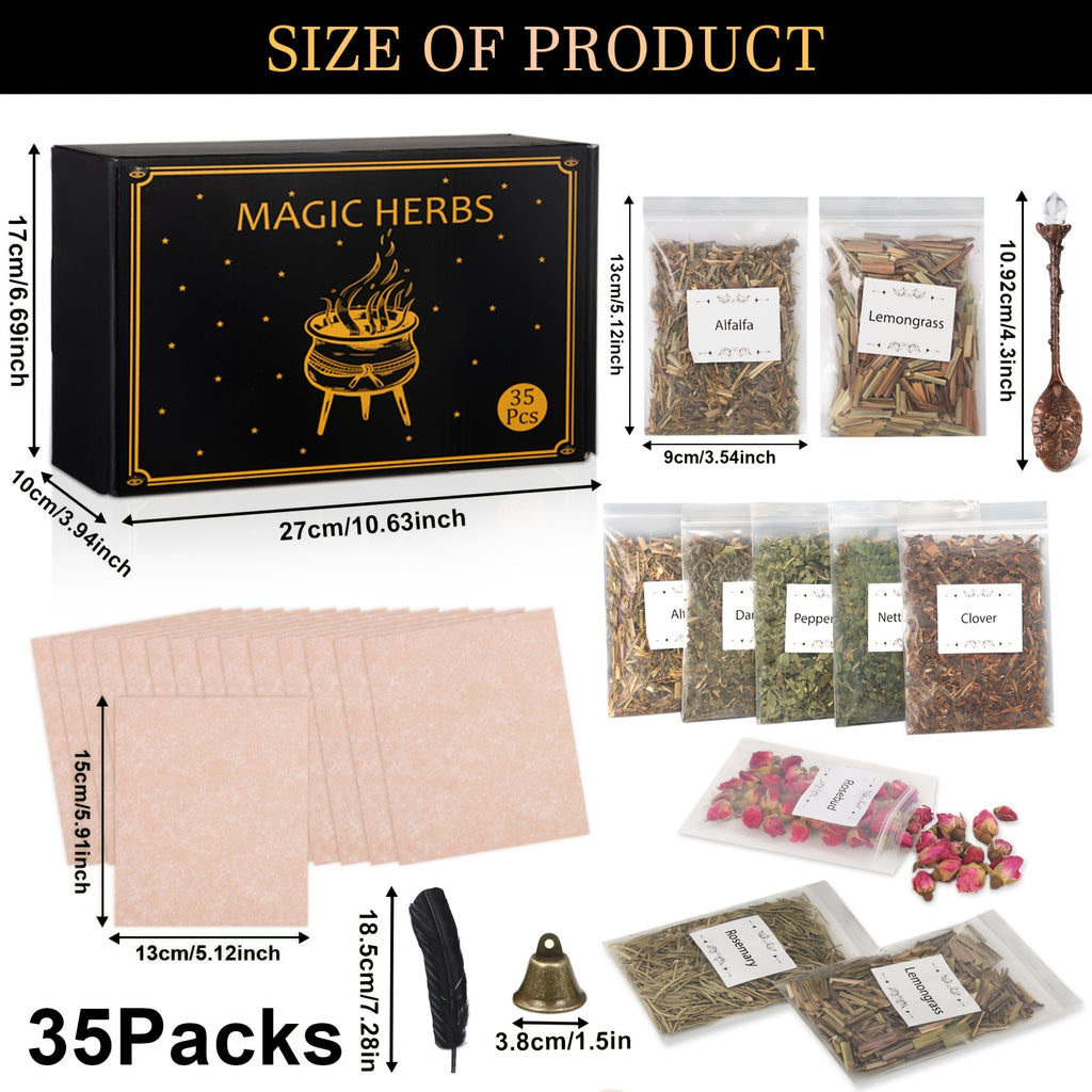 38pcs Witchcraft Supplies Kit