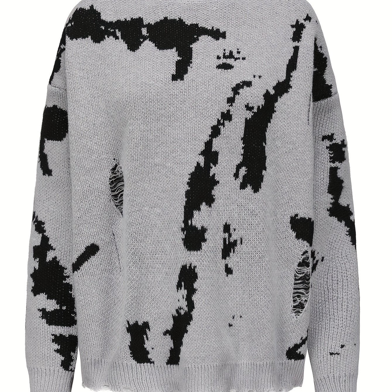 Abstract Pattern Knit Sweater