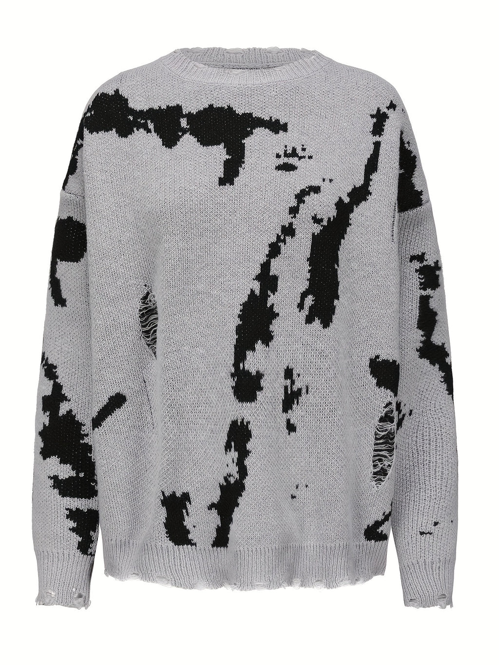 Abstract Pattern Knit Sweater
