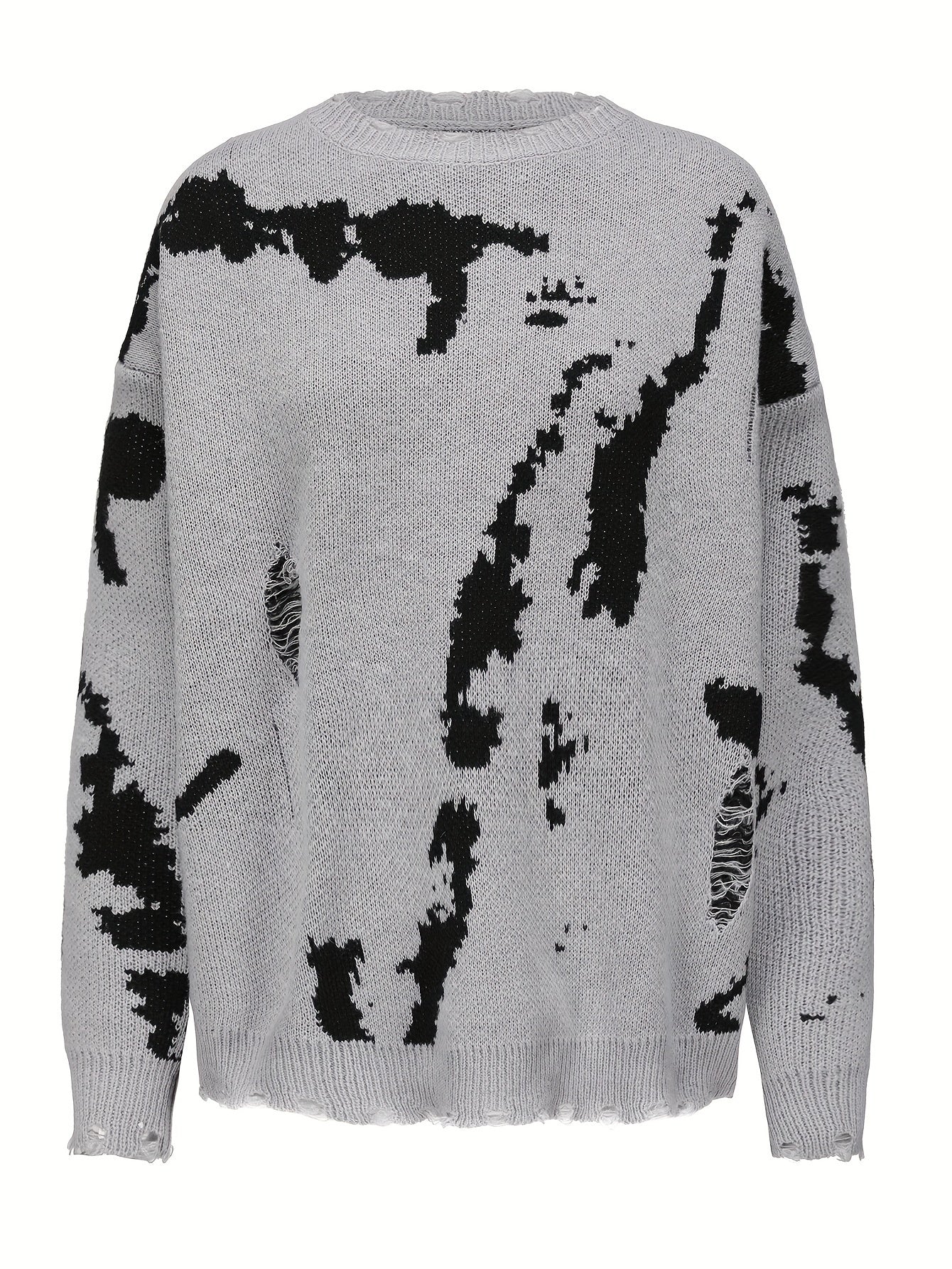 Abstract Pattern Knit Sweater