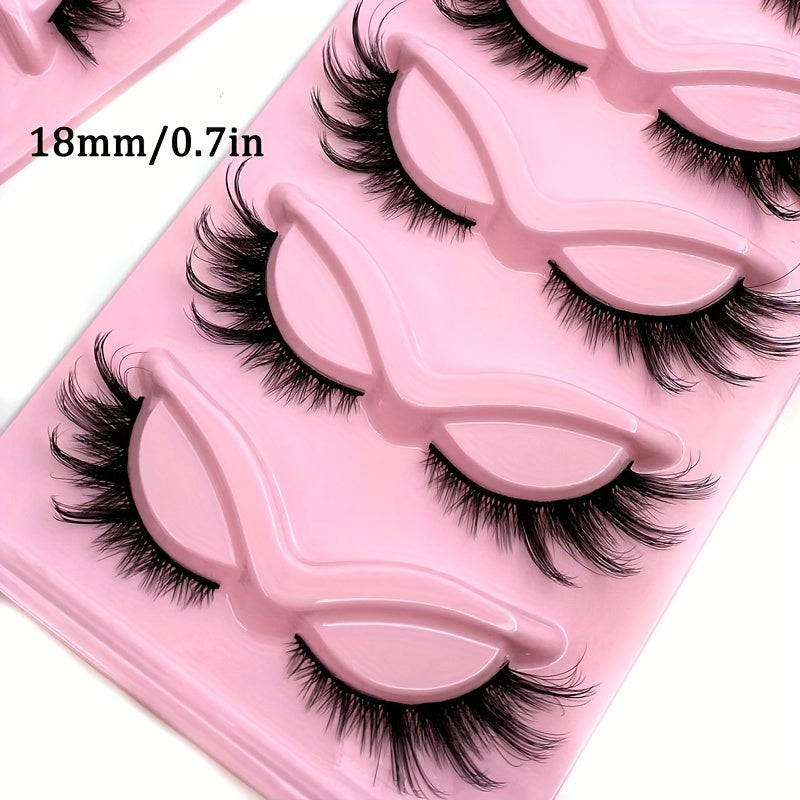 5 Pairs of Luxurious Wispy Faux Mink Eyelashes
