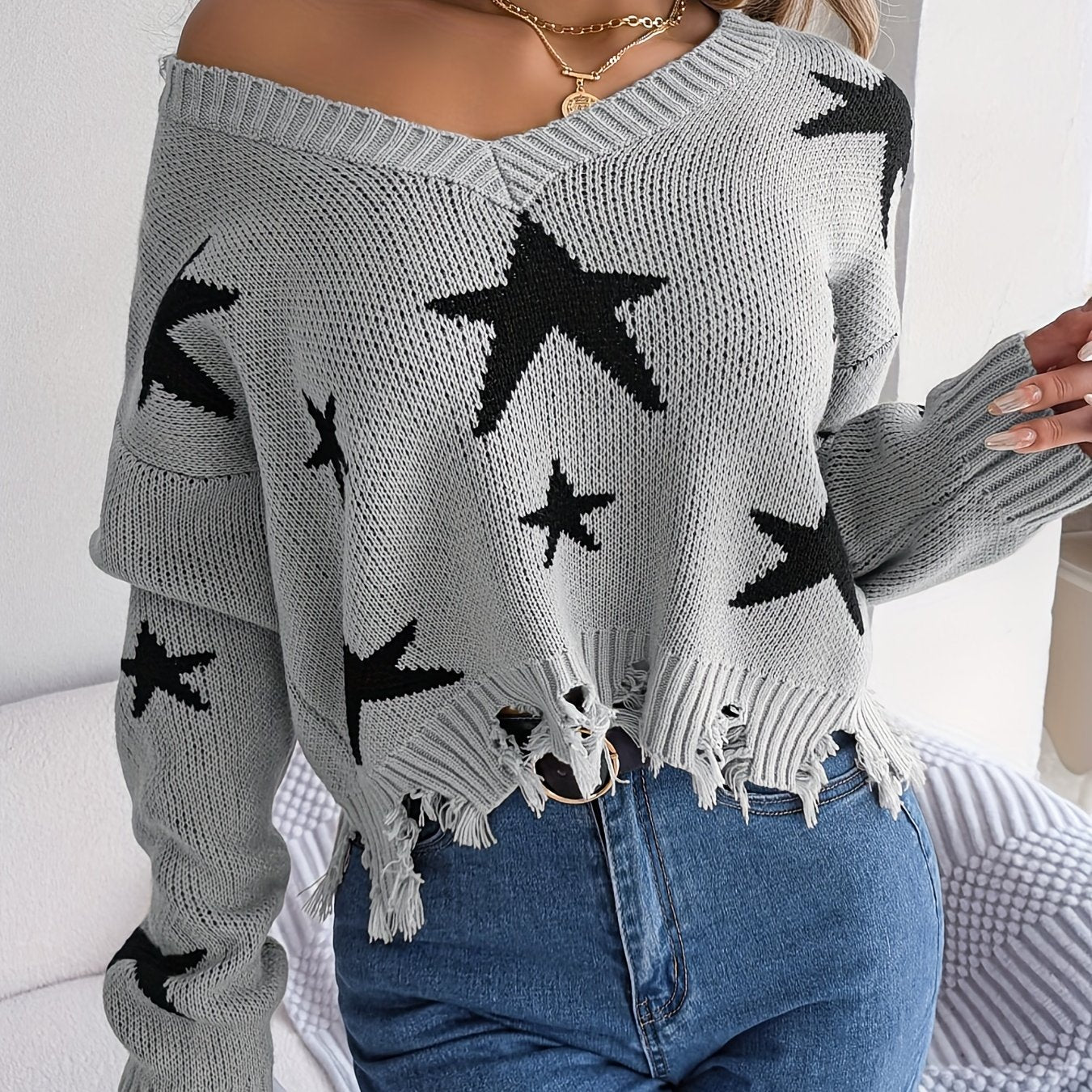Stary Distressed Sweater