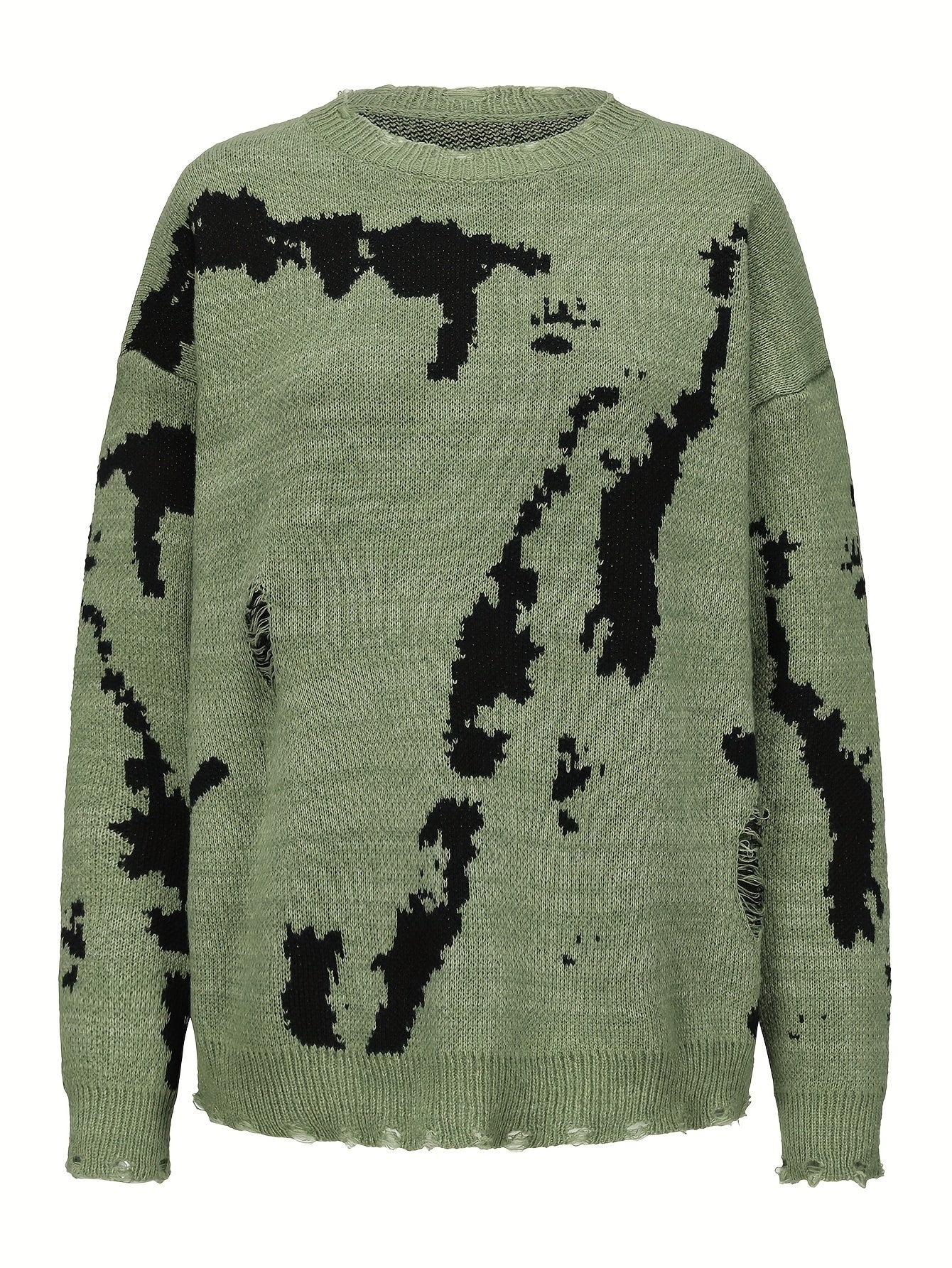 Abstract Pattern Knit Sweater