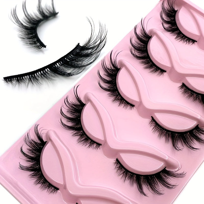 5 Pairs of Luxurious Wispy Faux Mink Eyelashes