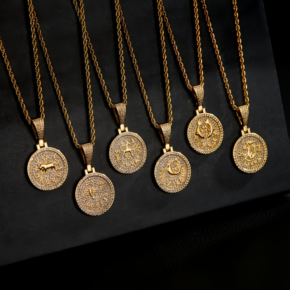 14k Gold Plated Zodiac Coins Necklace