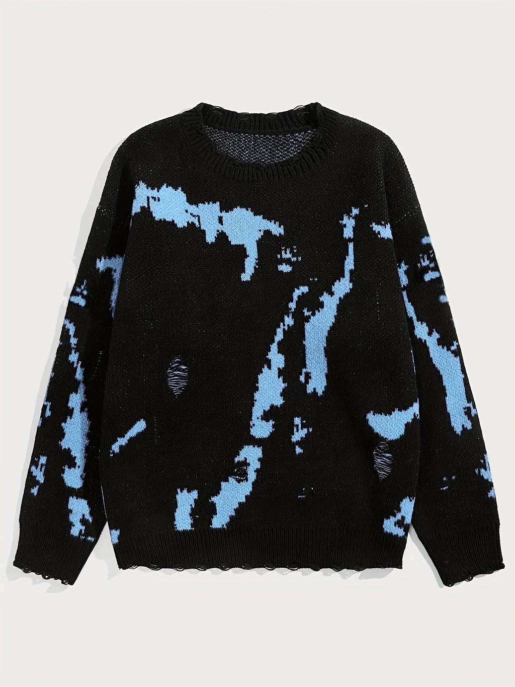 Abstract Pattern Knit Sweater