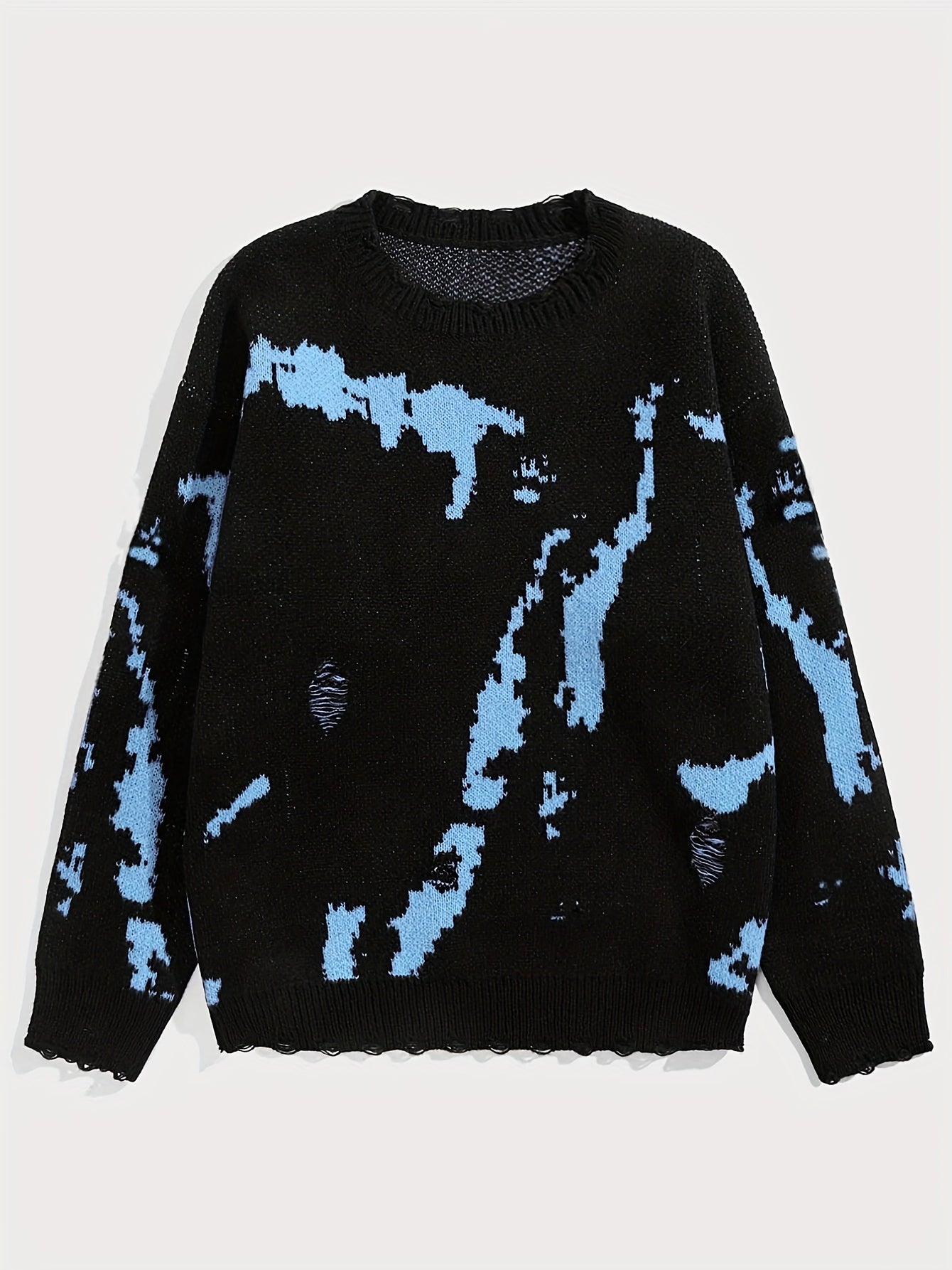 Abstract Pattern Knit Sweater