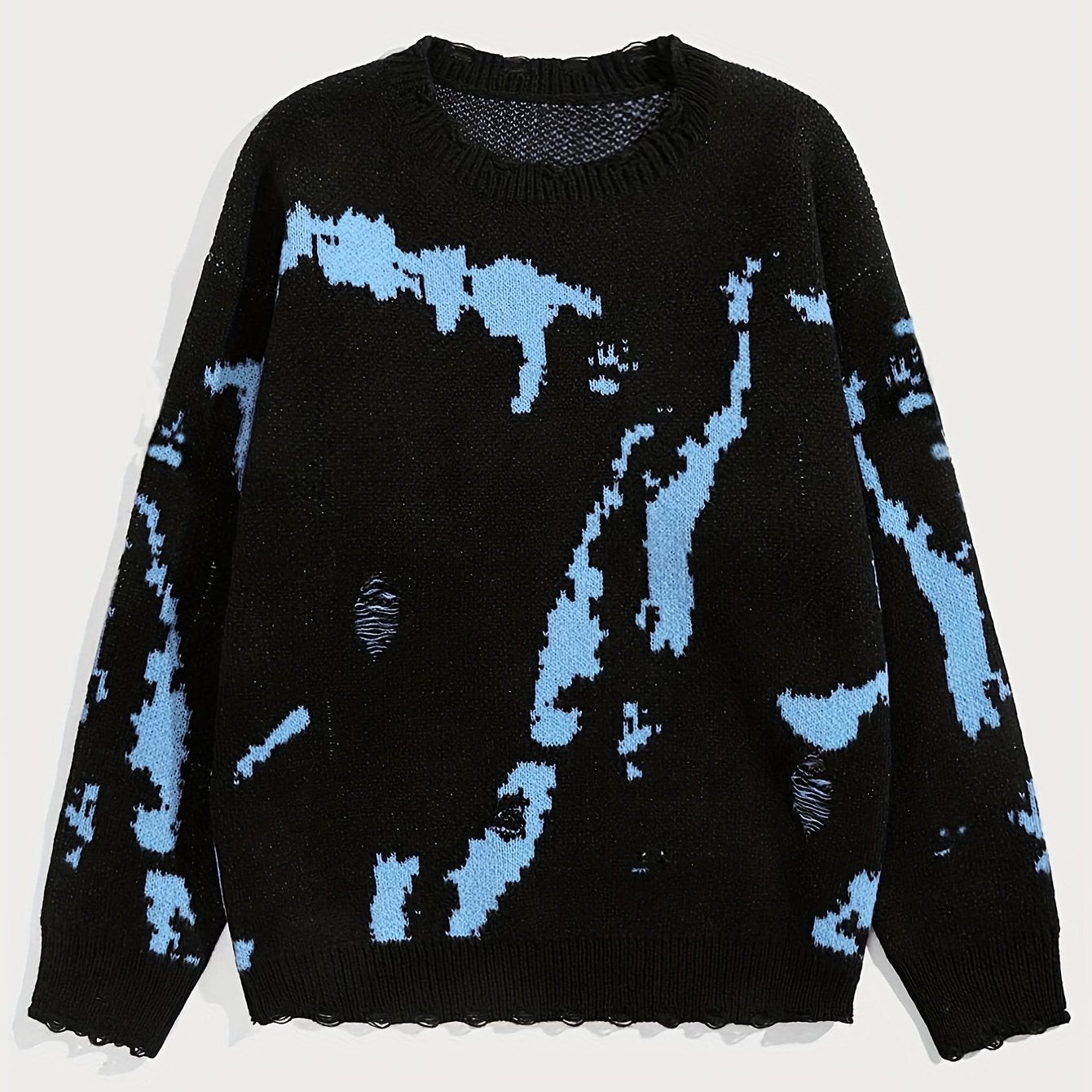 Abstract Pattern Knit Sweater
