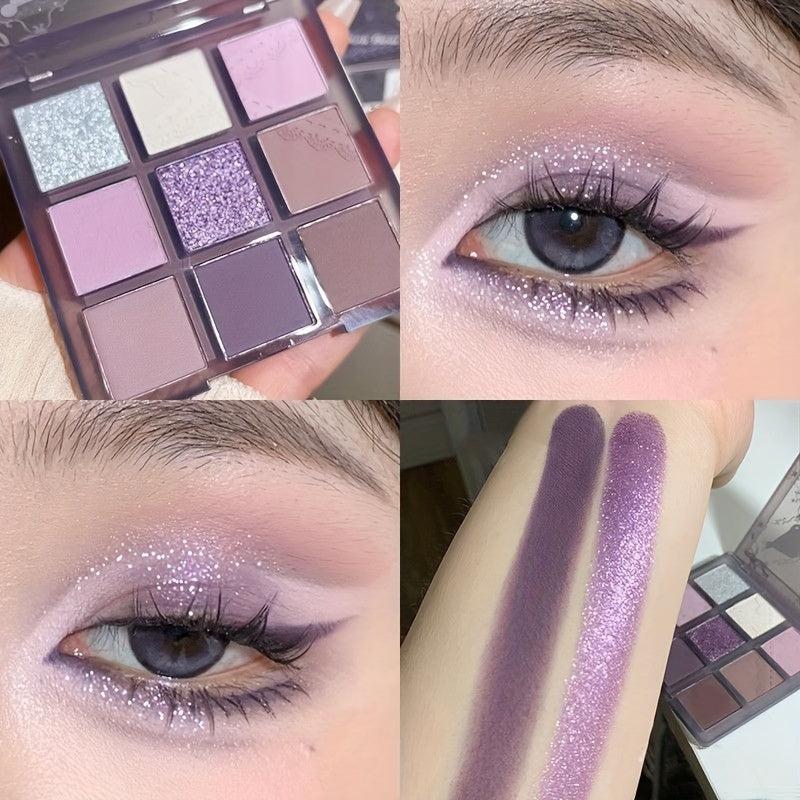 9-Color Purple Glamour Eyeshadow Palette