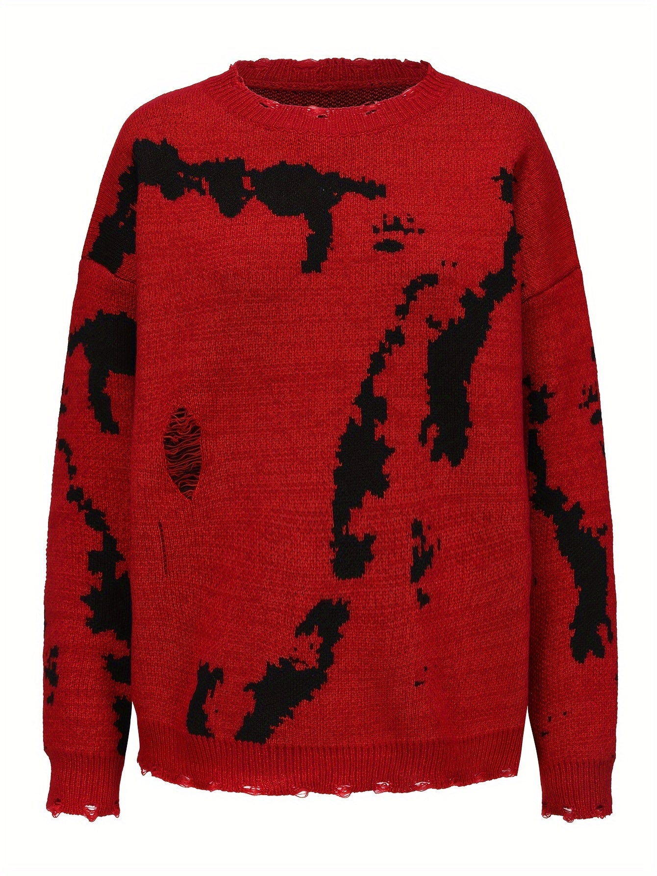 Abstract Pattern Knit Sweater