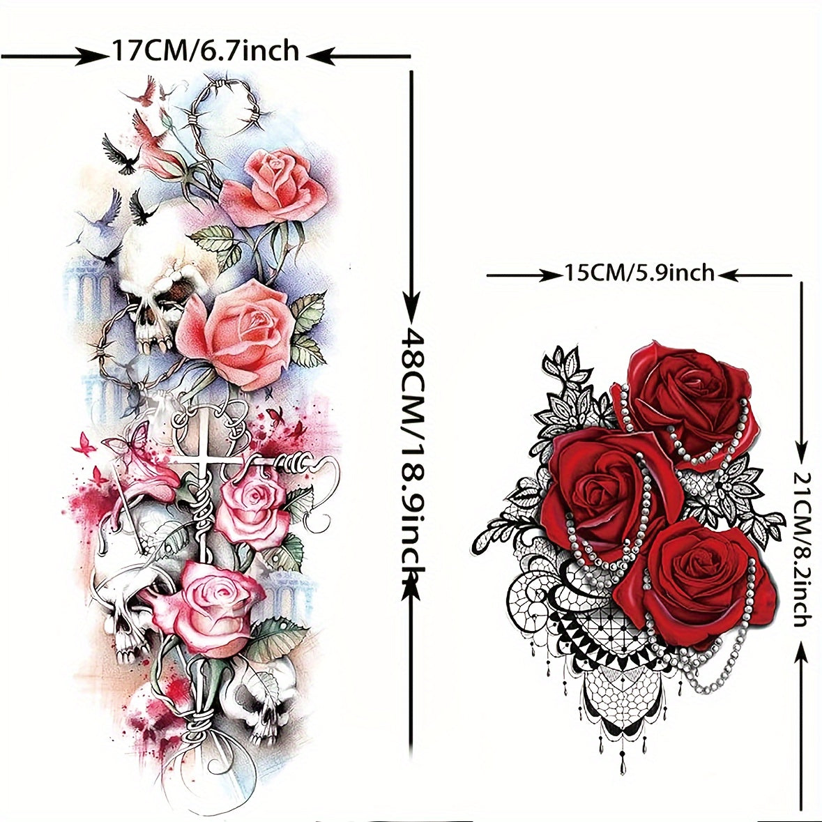 8pcs Temporary Tattoo Sleeves