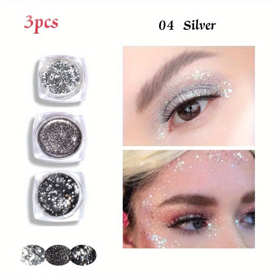 3pcs Face and Body Gel Glitter Set