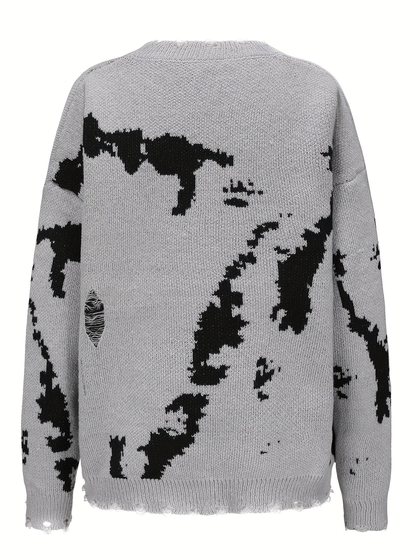 Abstract Pattern Knit Sweater
