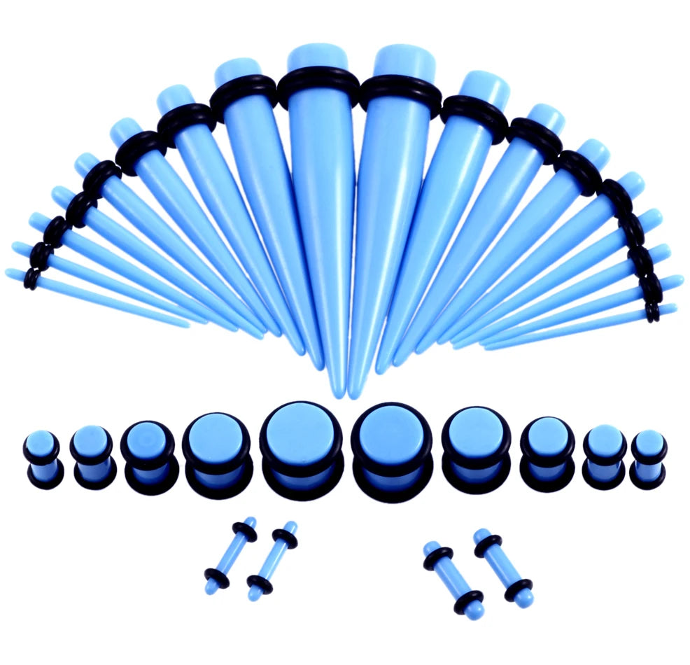 36pcs Acrylic Ear Gauge Taper and Plug Stretching Kit