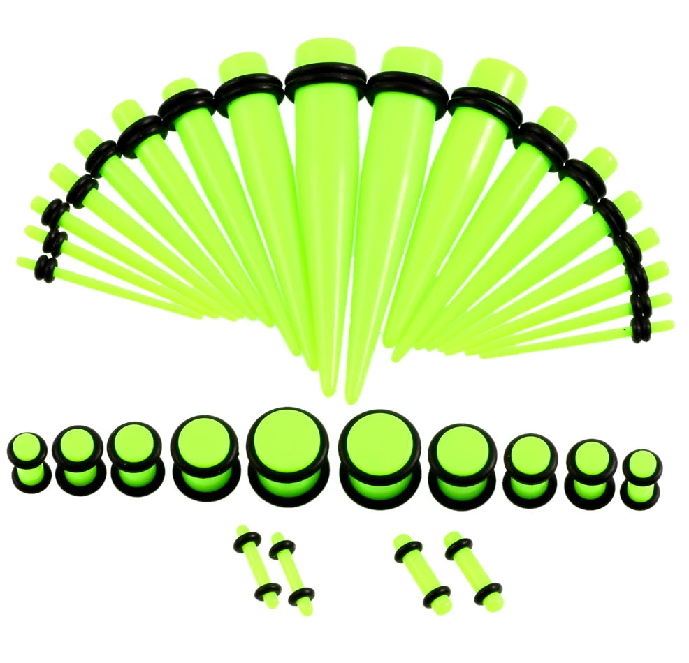 36pcs Acrylic Ear Gauge Taper and Plug Stretching Kit