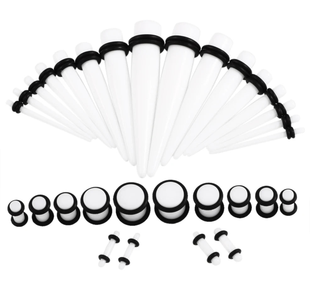 36pcs Acrylic Ear Gauge Taper and Plug Stretching Kit