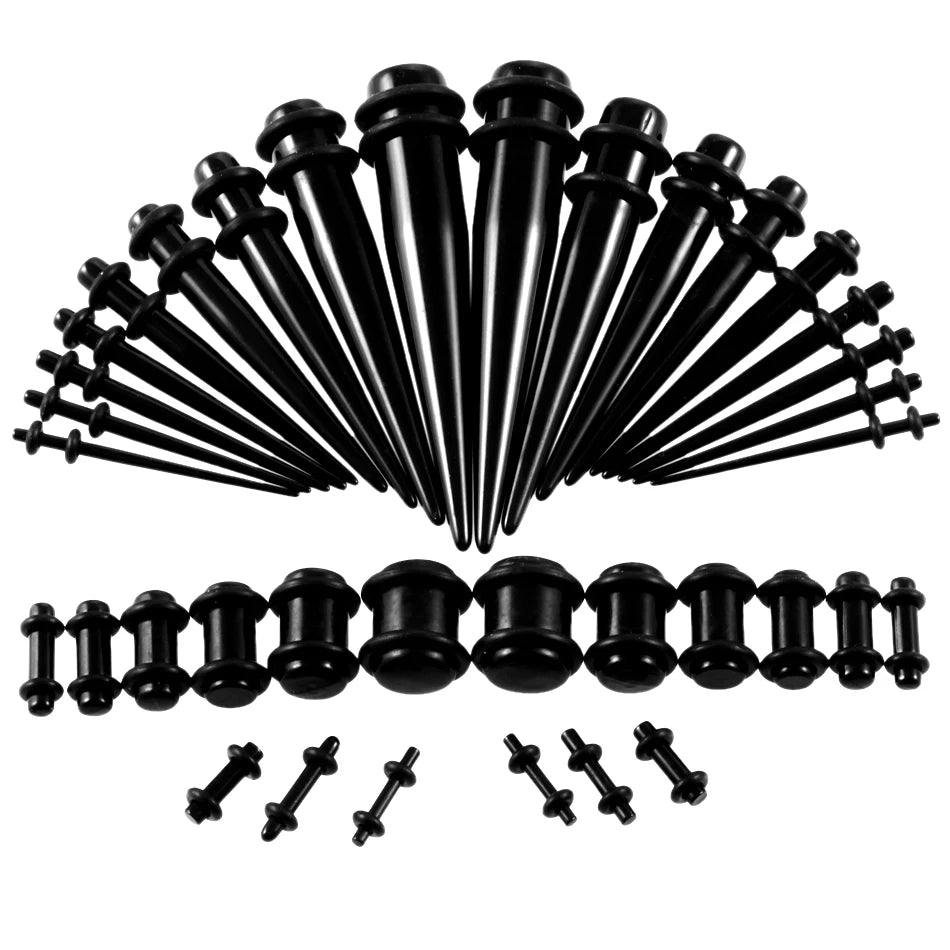 36pcs Acrylic Ear Gauge Taper and Plug Stretching Kit
