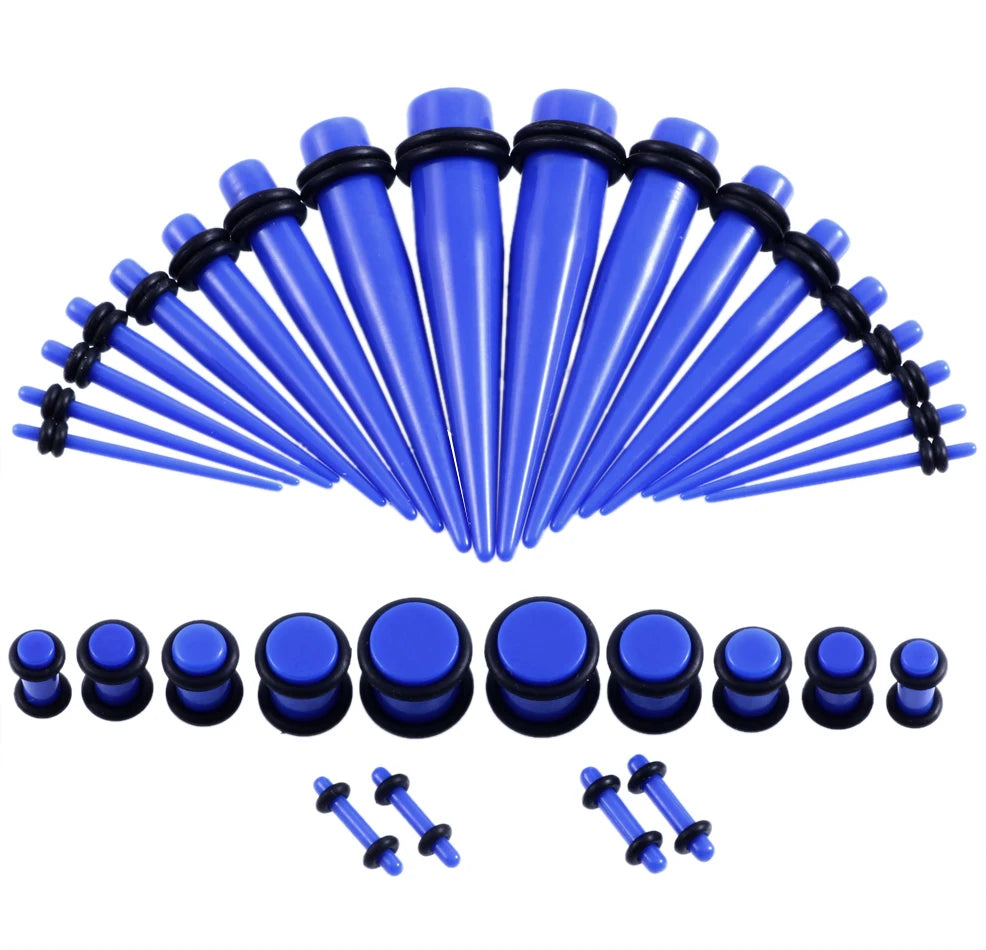 36pcs Acrylic Ear Gauge Taper and Plug Stretching Kit