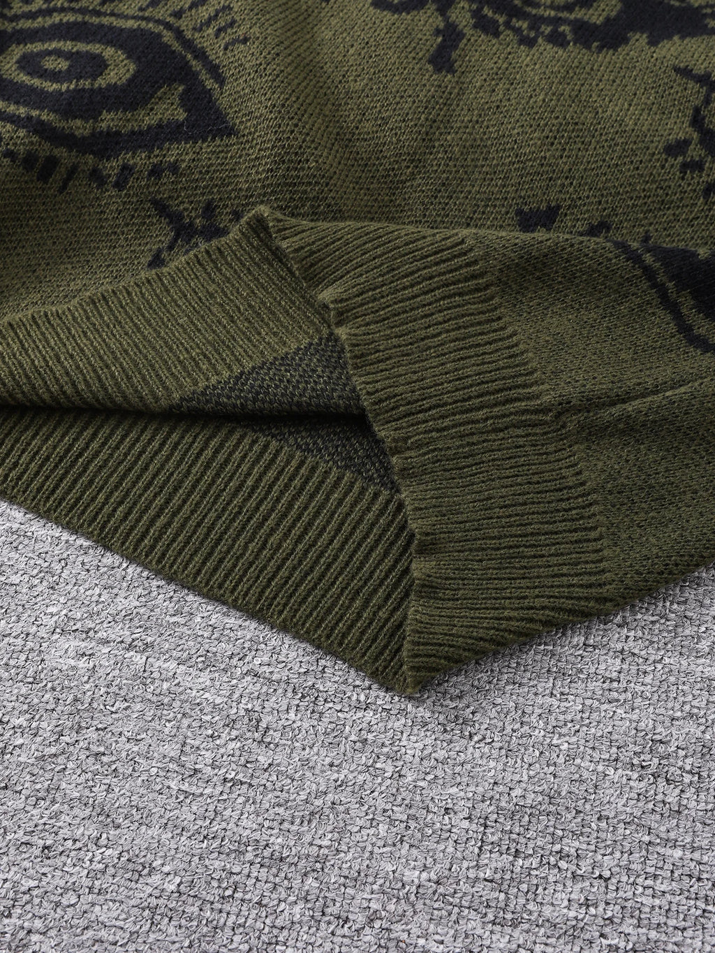 Abstract Eye Jacquard Sweater