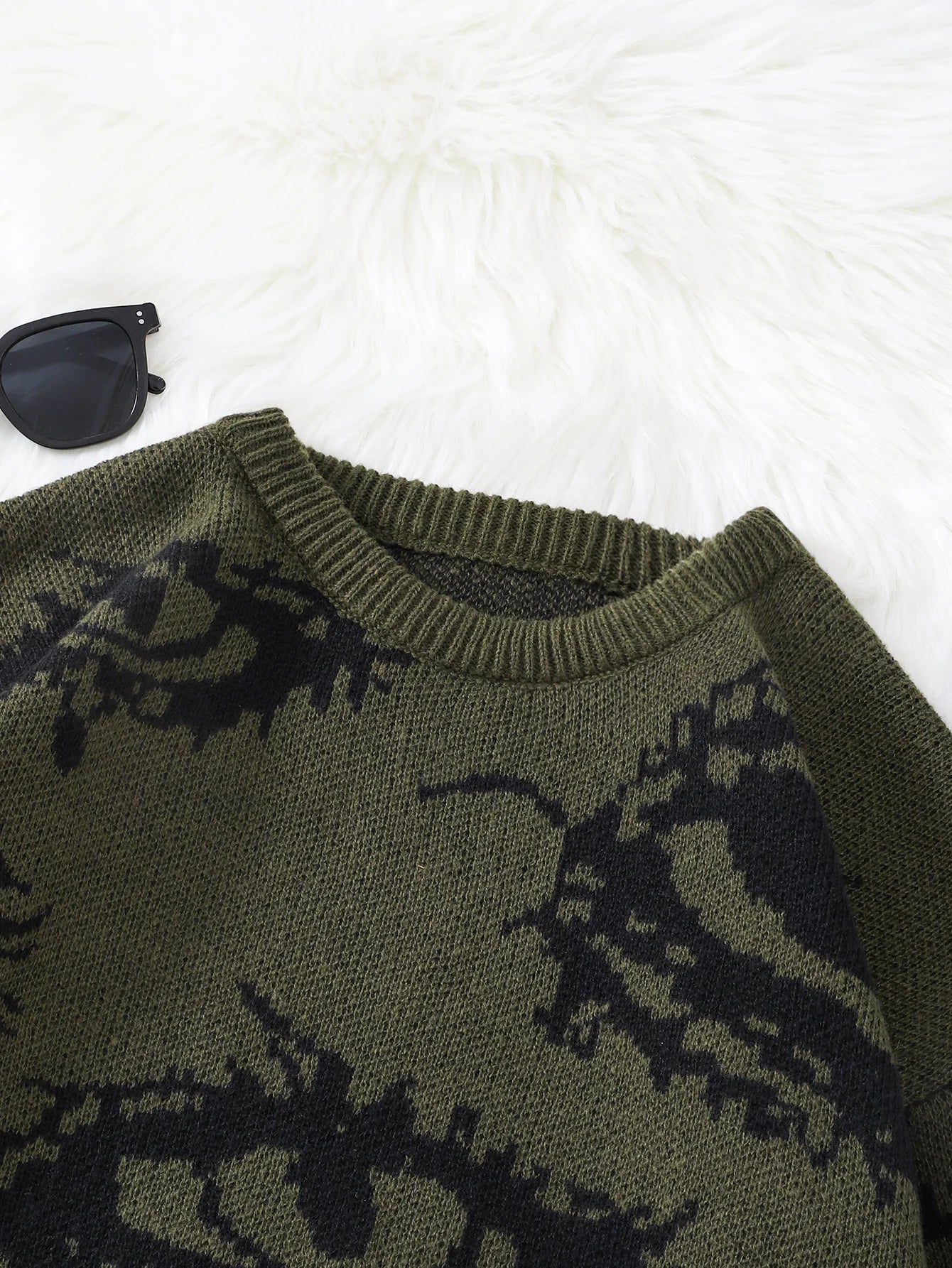 Abstract Eye Jacquard Sweater