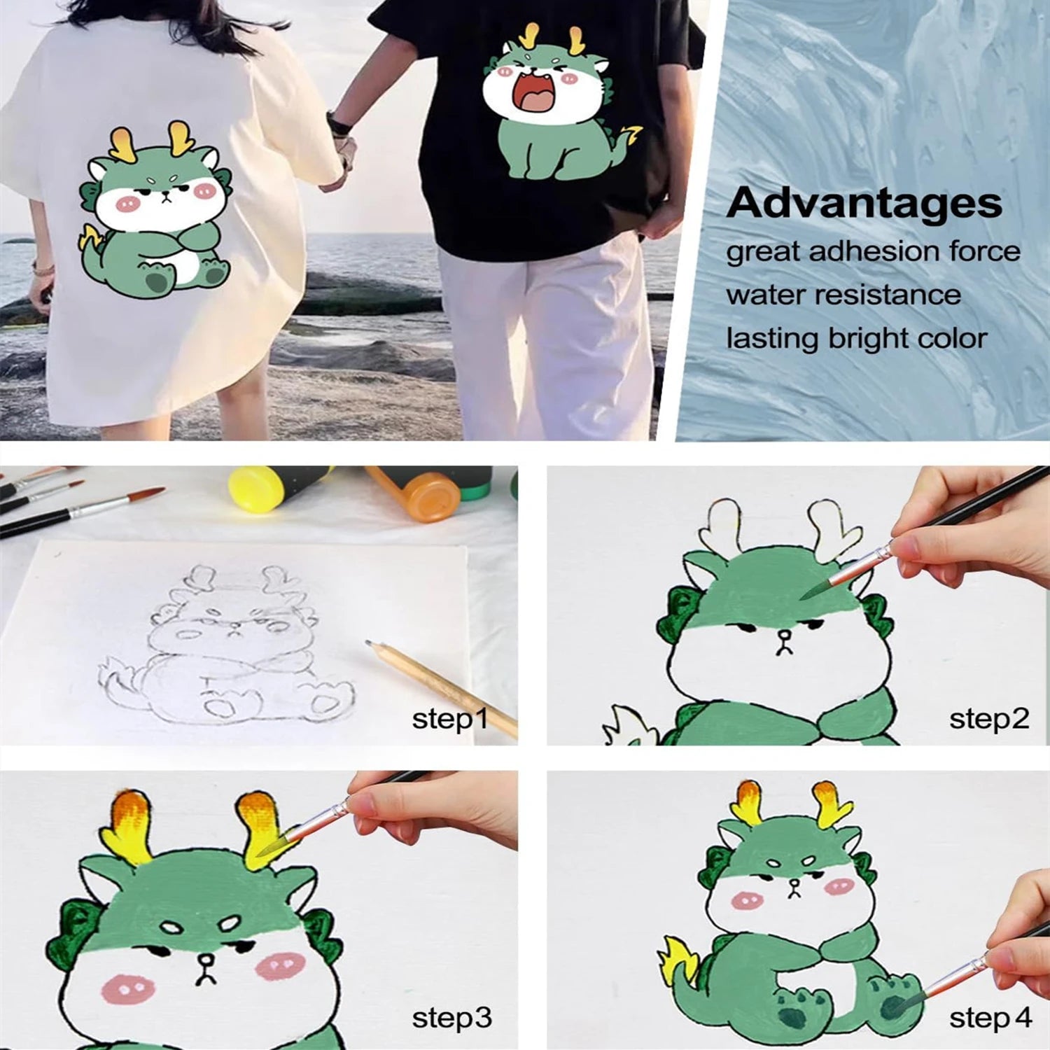 Colorful Fabric Paint Set