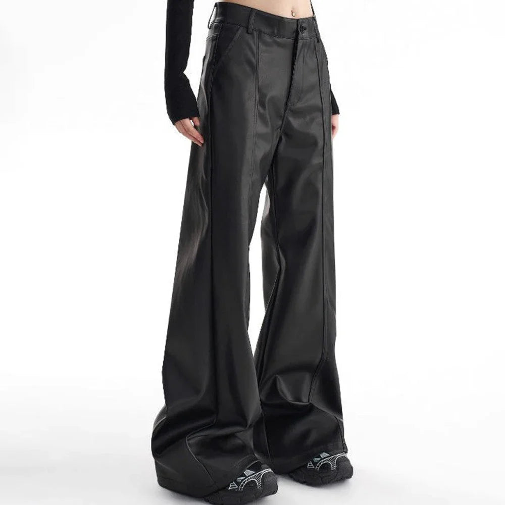 PU Leather Street Pants