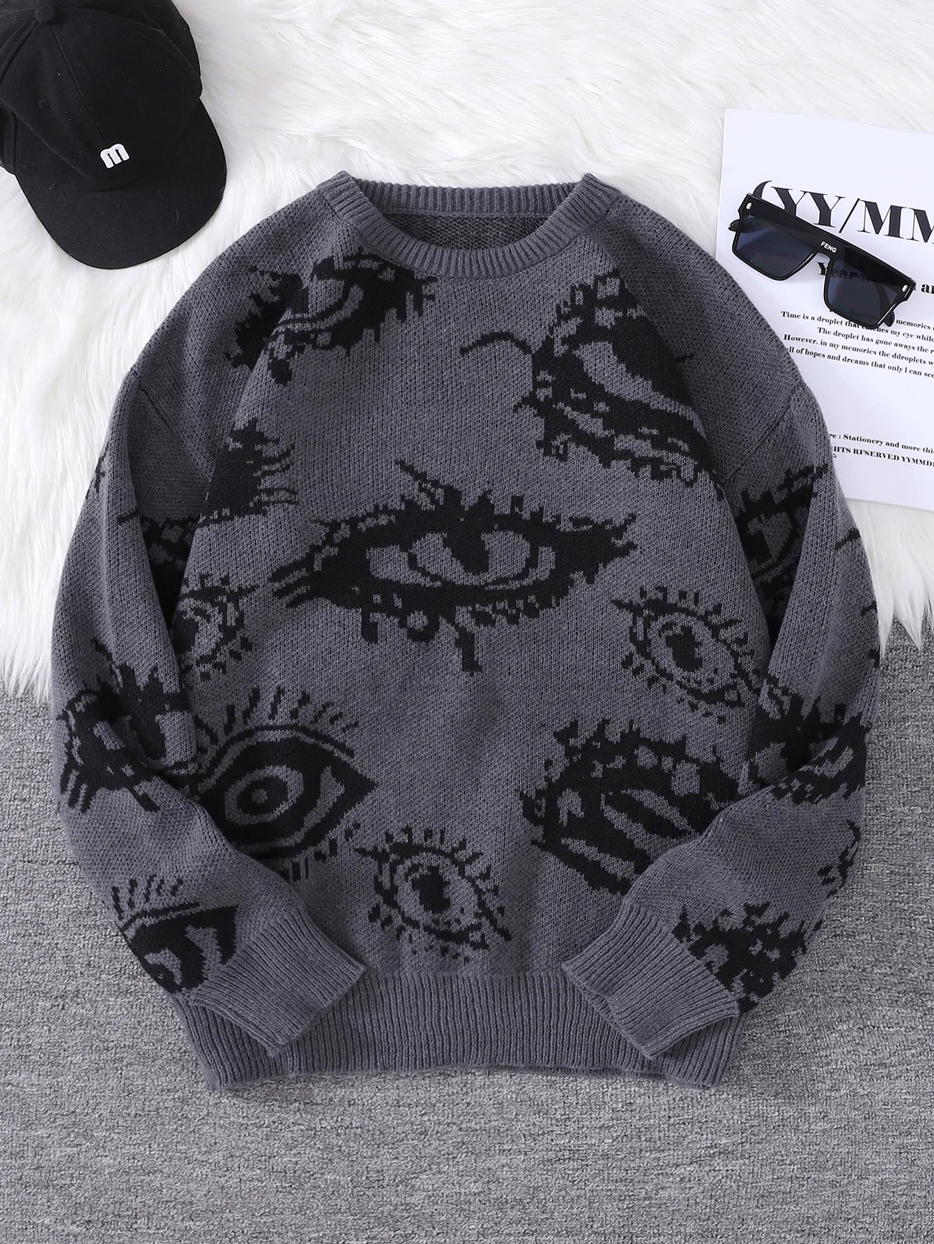 Abstract Eye Jacquard Sweater