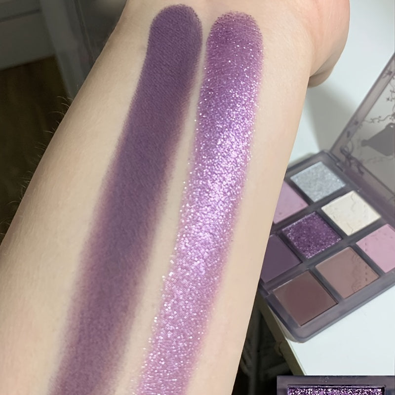 9-Color Purple Glamour Eyeshadow Palette