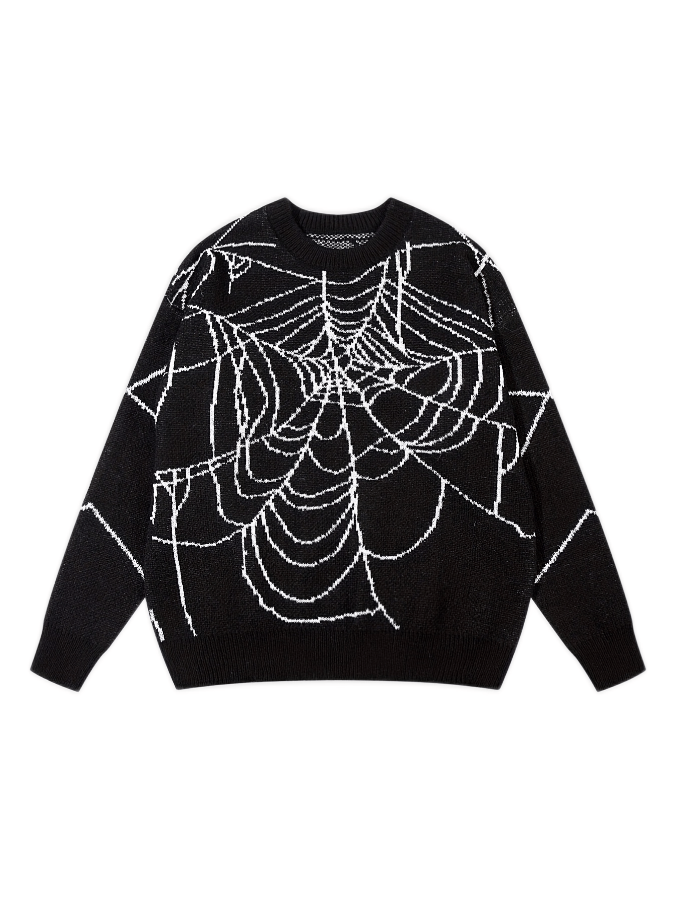 Spider Web Pattern Knitted Sweater