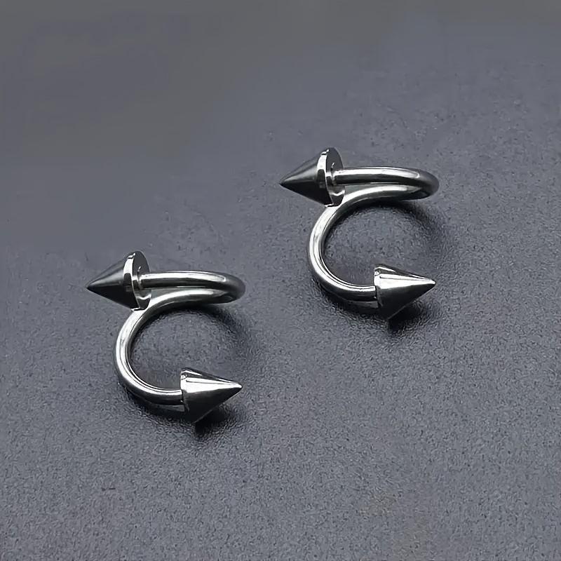 2 Piece Spike Demon Stainless Steel Lip Rings