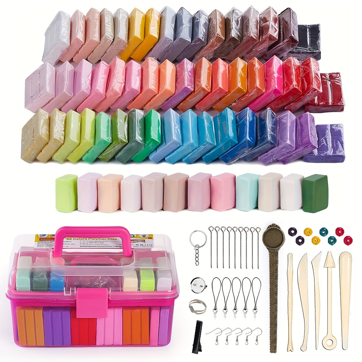62 Colors Polymer Clay Kit