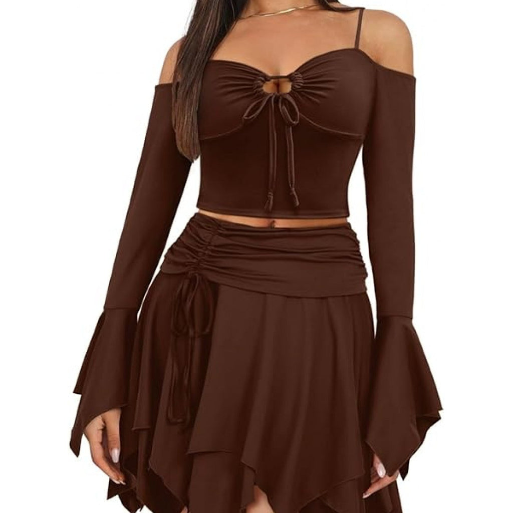 2pc Fairy Off-Shoulder Ruffled Outfit Set