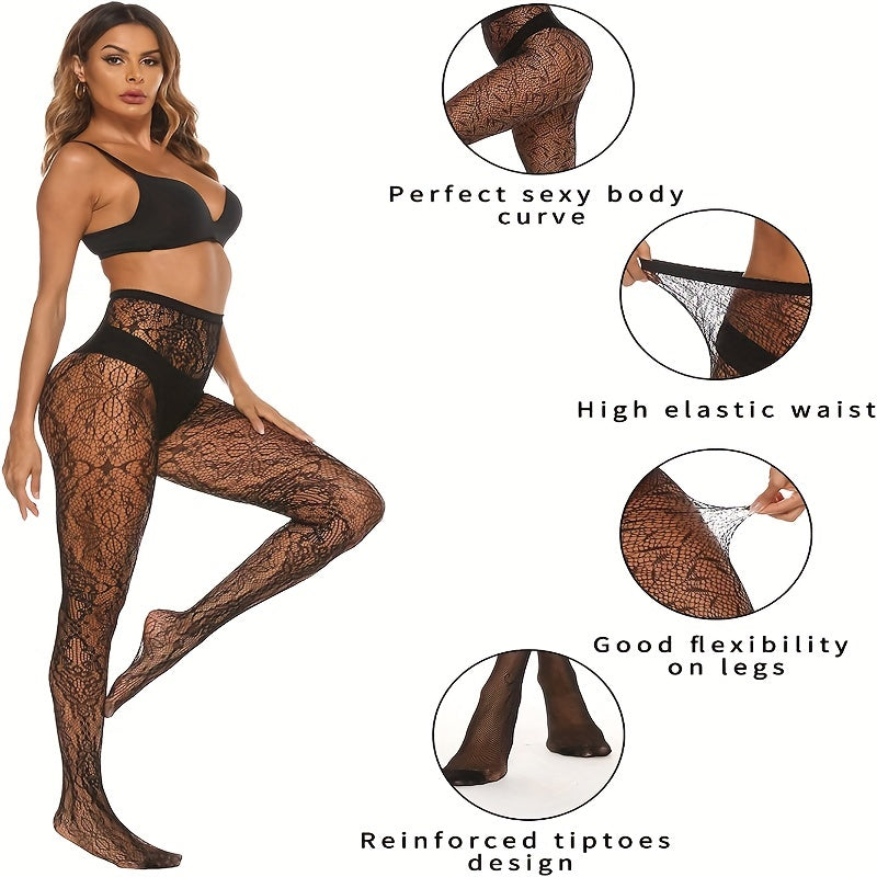 4 pairs Patterned Fishnets