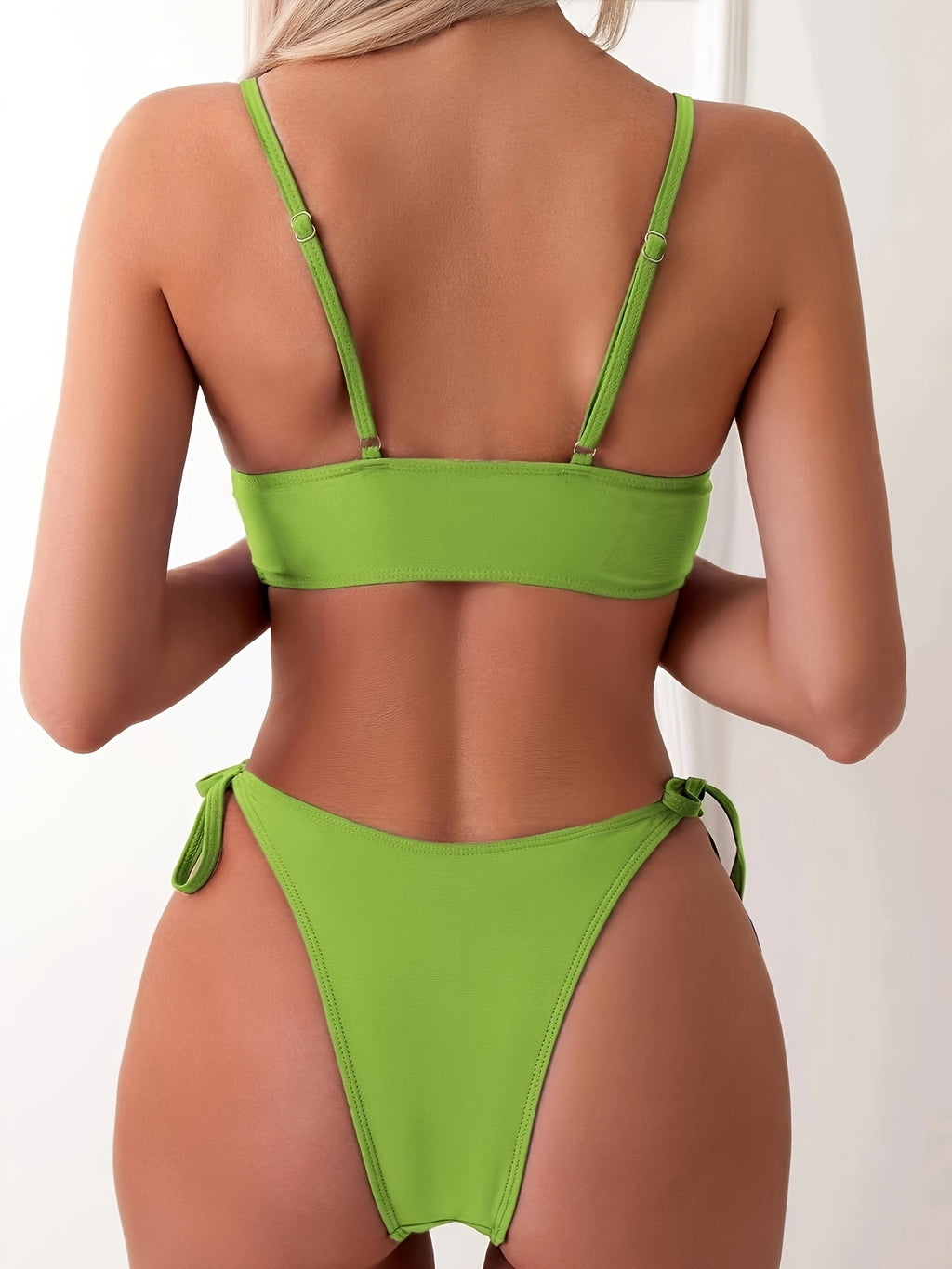2-Piece Butterfly Bikini Set with Side-Tie Drawstrings