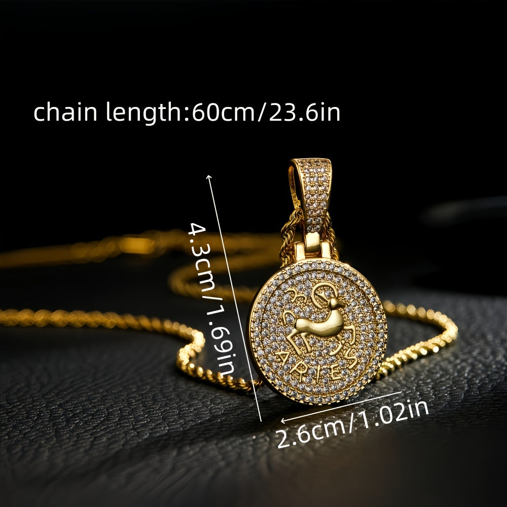 14k Gold Plated Zodiac Coins Necklace